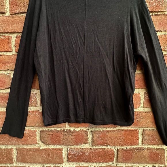VINCE $225 black jersey drop shoulder rayon spandex top small NEW - Picture 11 of 14